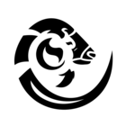Schafkopflogo black white black logo